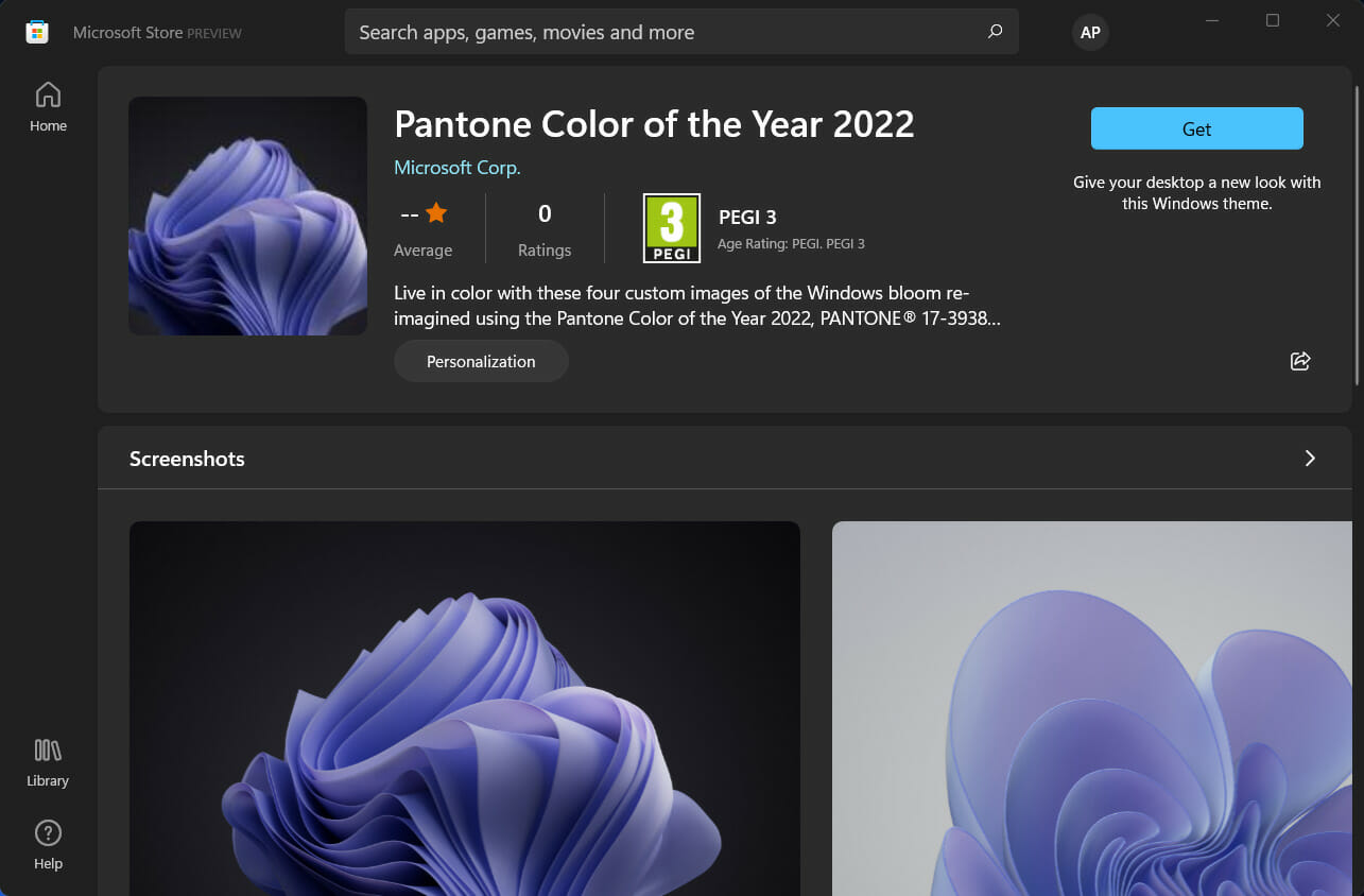 Microsoft lanzó el paquete de temas Pantone Color of the Year 2022