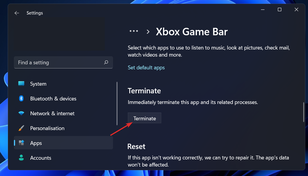 terminar-xbox-gamebar desinstalar la barra de juegos xbox windows 11