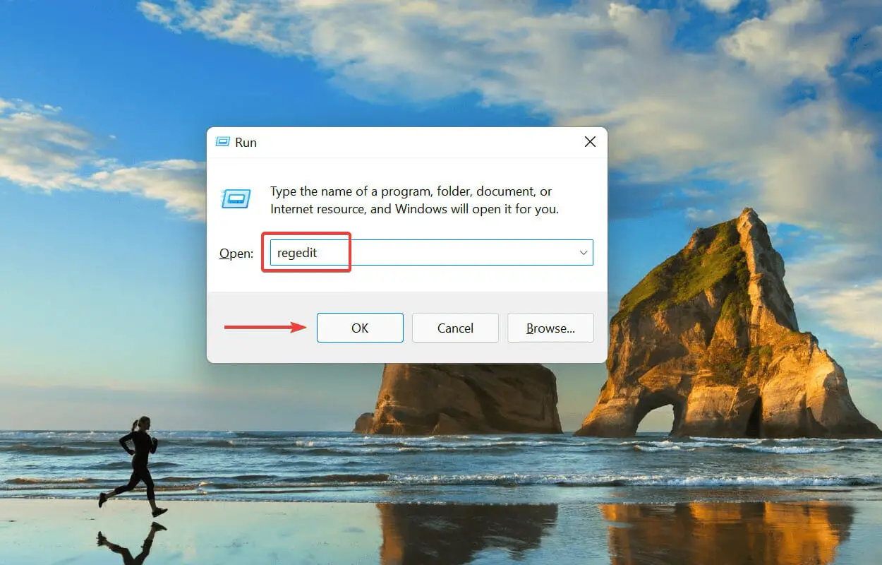 Inicie el Registro para desactivar el uso compartido protegido con contraseña en Windows 11n
