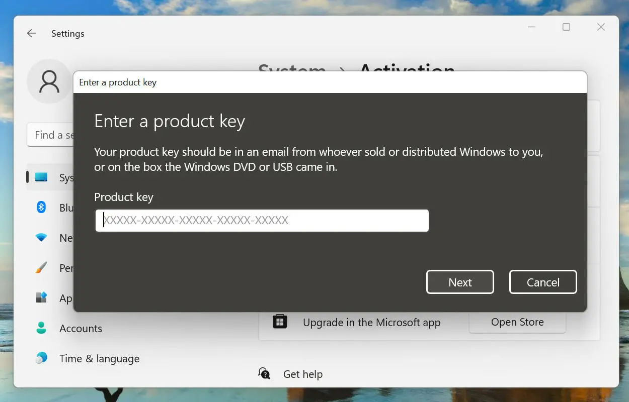 Active Windows 11 para arreglar el instalador de xbox haciendo que las cosas se atasquen