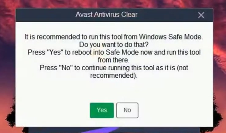 Se produjo un error de avast en la utilidad Avast Clear durante la desinstalación