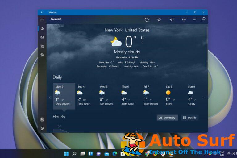 La aplicación MSN Weather para Windows 11 se ve mejor que nunca