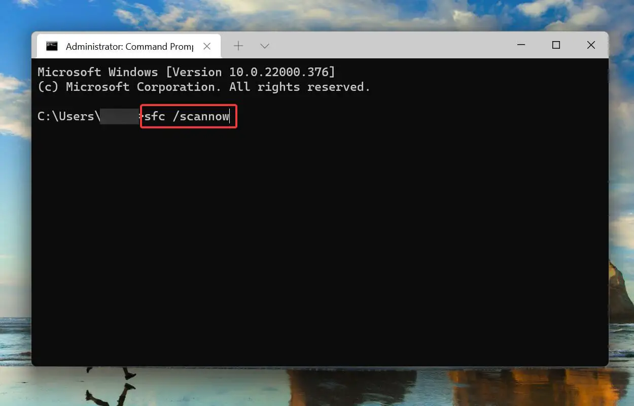 Ejecute el escaneo SFC para corregir el inesperado_store_exception de Windows 11