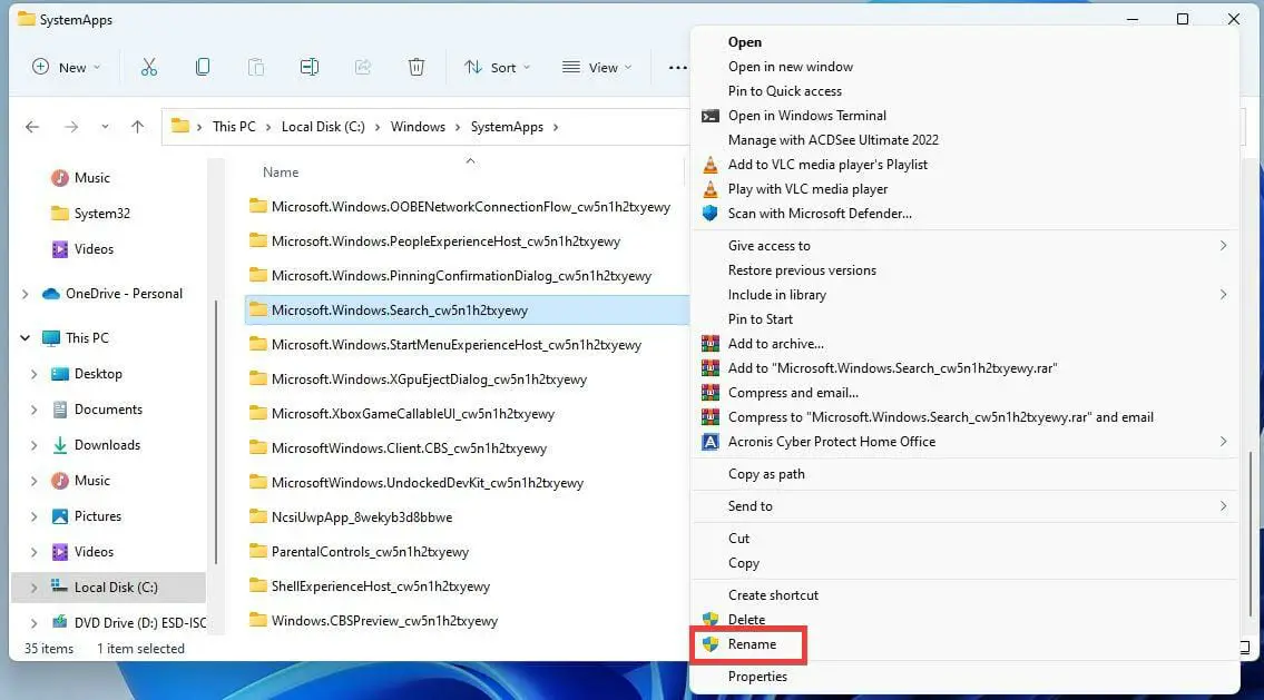 Cómo deshabilitar la funcionalidad de búsqueda en Windows 11