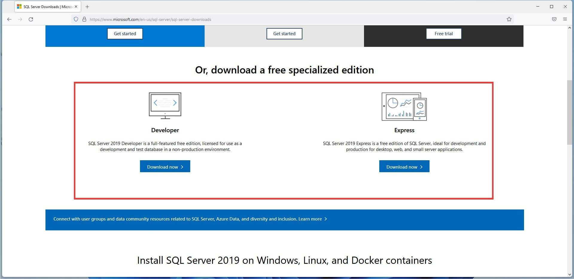 Descargue e instale Microsoft SQL Server 2019 en Windows 11