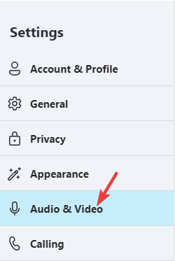 Audio y vídeo de Skype