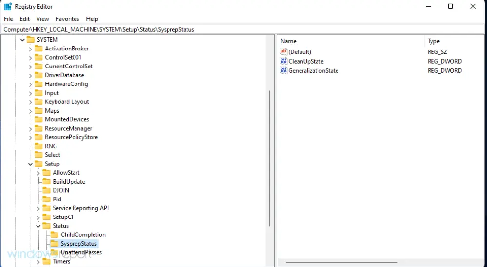 La clave de registro sysprep sysprep no pudo validar su instalación de Windows Windows 11