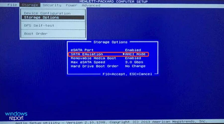 Establezca el modo SATA en AHCI para corregir que no se pueda instalar Windows 11 en ssd