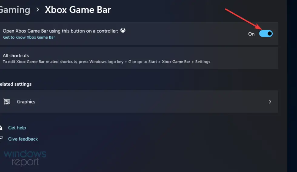 La configuración de Open Xbox Game Bar deshabilita dvr windows 11