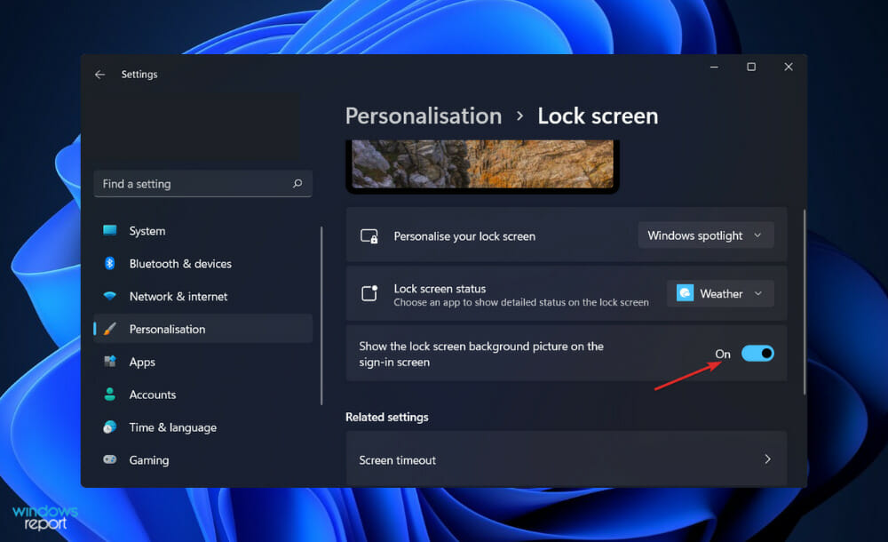alternar pantalla de bloqueo personalizar pantalla de bloqueo windows 11