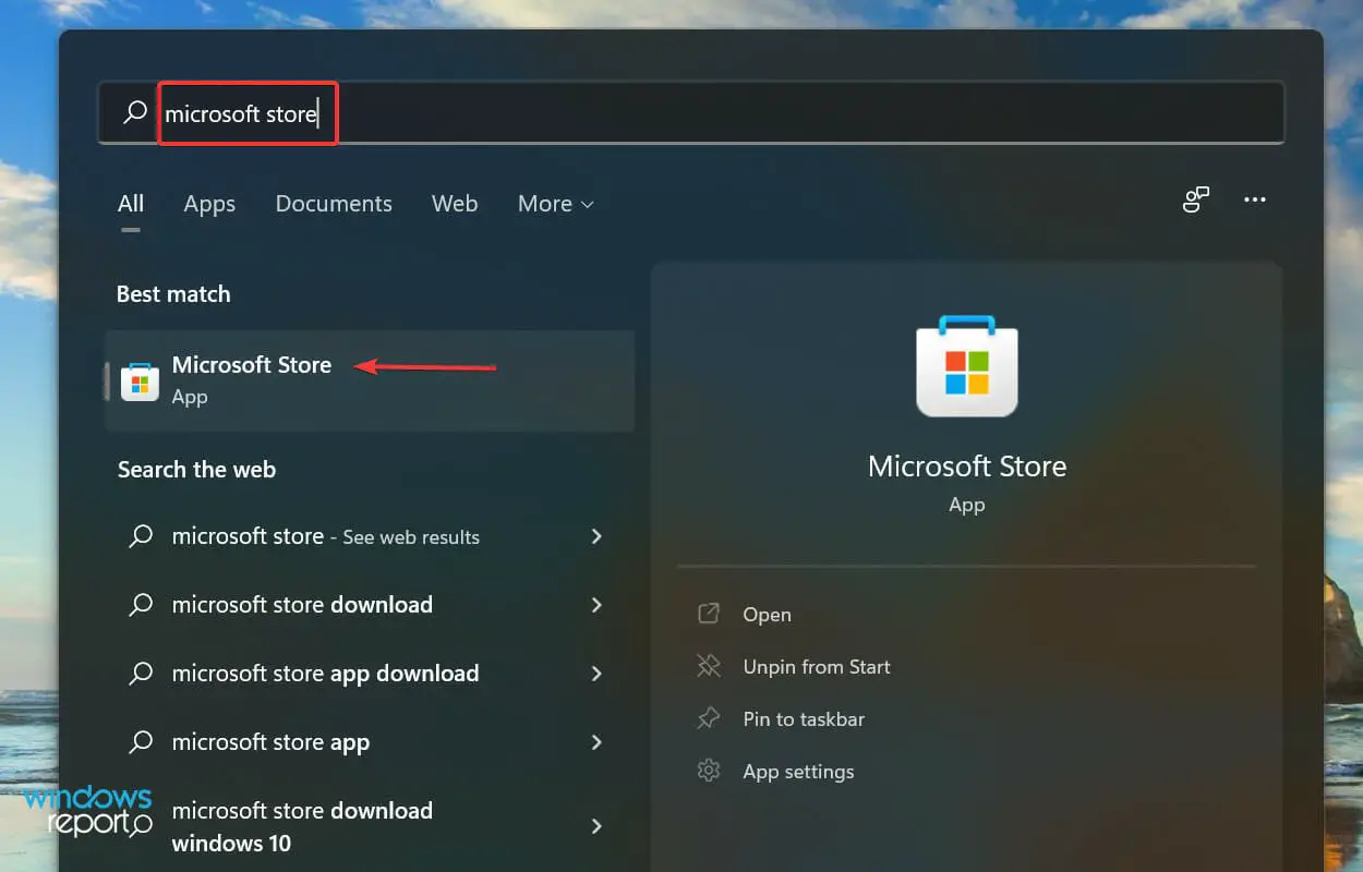 Microsoft Store para reparar las notas adhesivas de Windows 11 que no funcionan