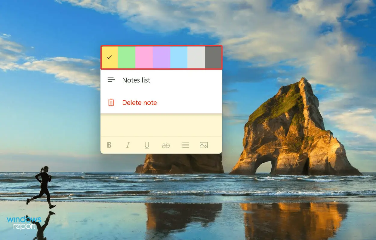 Elija un color para las notas adhesivas en Windows 11