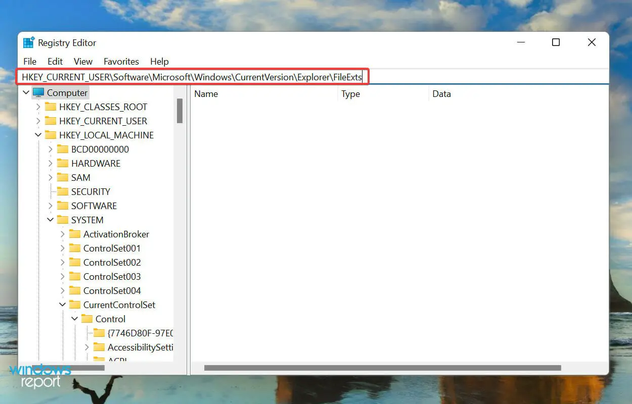 Navegue por la ruta a Windows 11 para eliminar la asociación de archivos