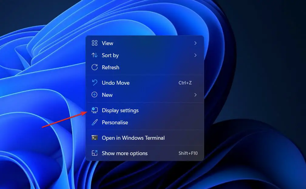 opción de configuración de pantalla Windows 11 no puede cambiar la resolución