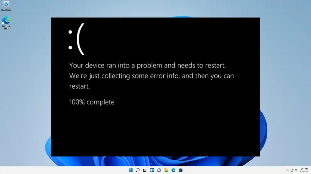   bsod-error-windows-11-screen system pte mal uso de windows 11