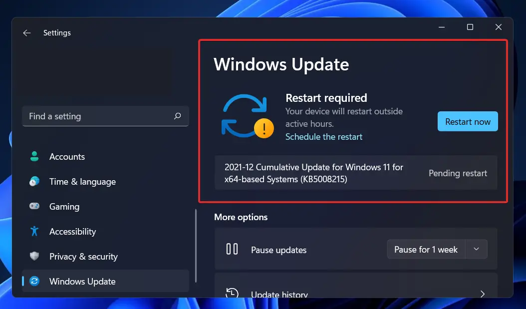   código de error de Windows 11 requerido por la actualización de Windows 0x800f0801