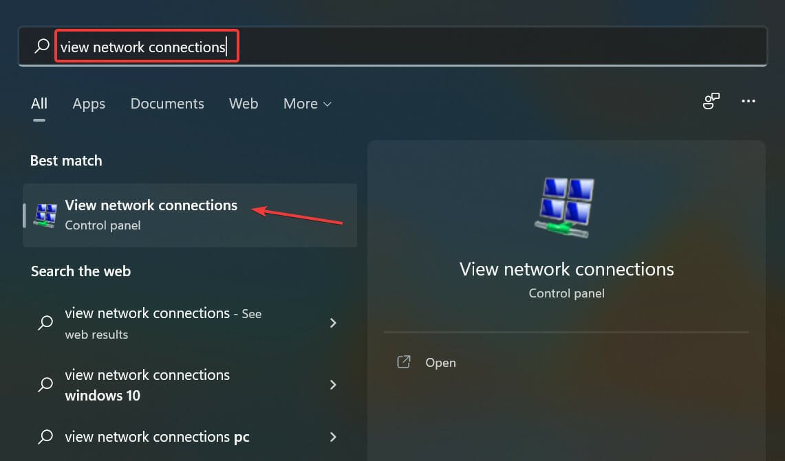 Ver conexiones de red