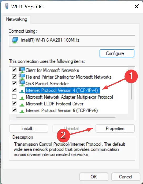Haga doble clic en IPv4 para que Windows 11 agregue una dirección IP secundaria