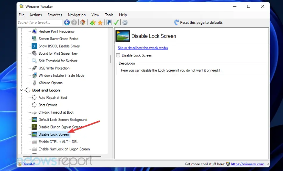 La opción Deshabilitar pantalla de bloqueo deshabilita la pantalla de bloqueo de Windows 11