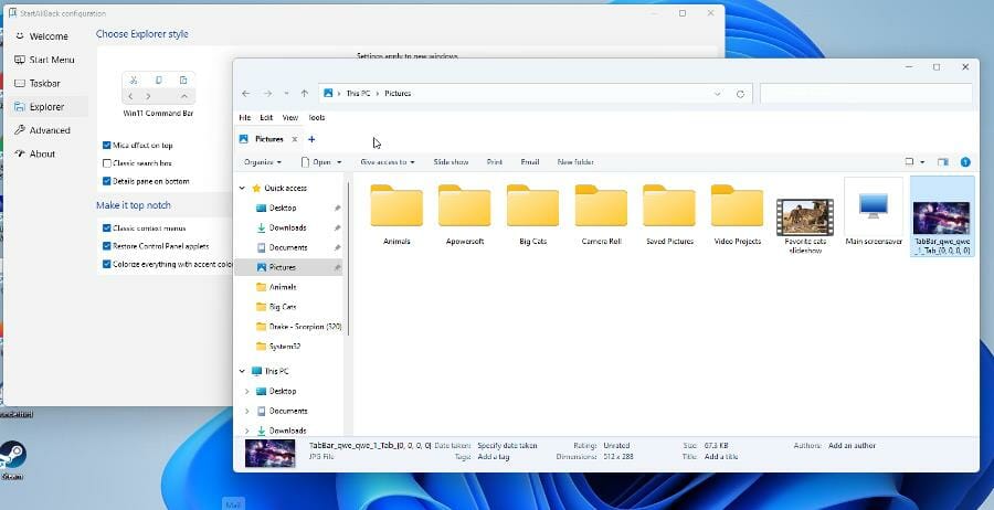 Use StartAllBack en Windows 11 para volver a la interfaz de Windows 10