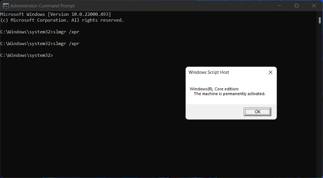 Error de activación de Windows 11 activado por máquina 0xc004f213