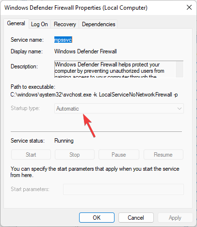 El firewall de Windows Defender no puede cambiar algunas de sus configuraciones