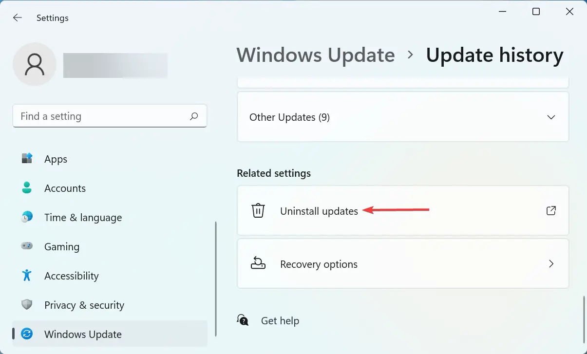 Desinstalar actualizaciones para corregir el error de BitLocker Windows 11