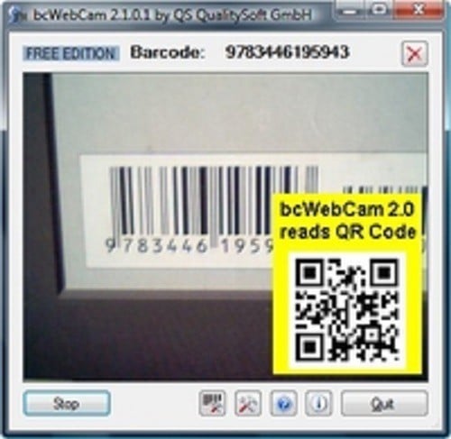 Escáner de código de barras BcWebCam Windows 10
