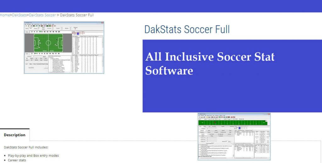 Final del software de fútbol DakStats