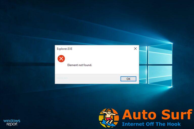 Error de elemento no encontrado en Windows 10/11 [Quick Fix]
