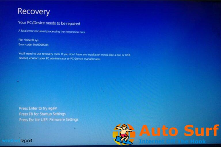 Cómo reparar el error de inicio rápido fallido de Windows 0xc00000d4