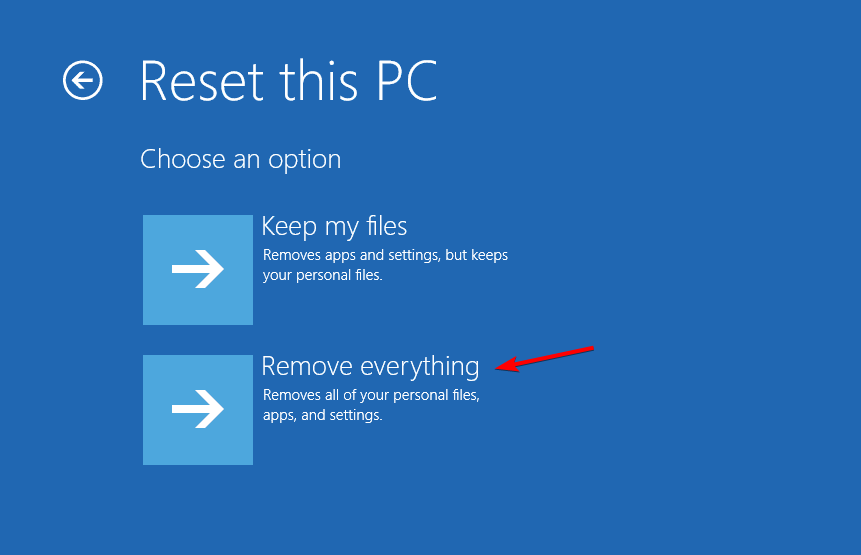 remove-everything cómo reparar el perfil de usuario corrupto de Windows 10