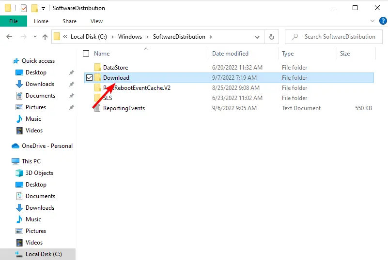 Se detectó un posible error en la base de datos de actualización de Windows para descargar y eliminar