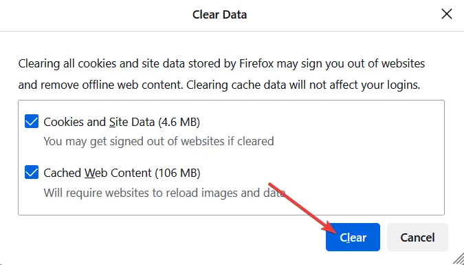 Firefox borrar datos