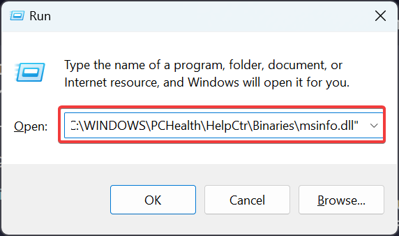 Vuelva a registrar msinfo32.dll para reparar los archivos de administración de Windows que faltan