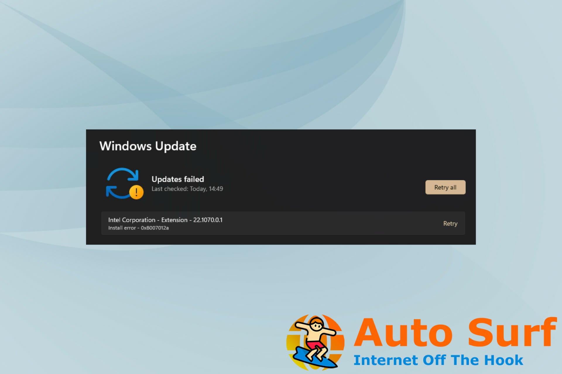 Error de instalación 0x8007012a (Actualización de Windows): Resuelto
