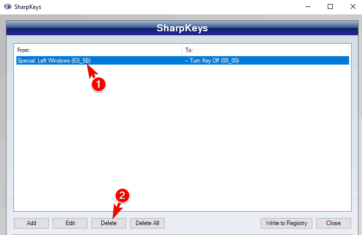 sharpkeys eliminar deshabilitar la tecla de Windows