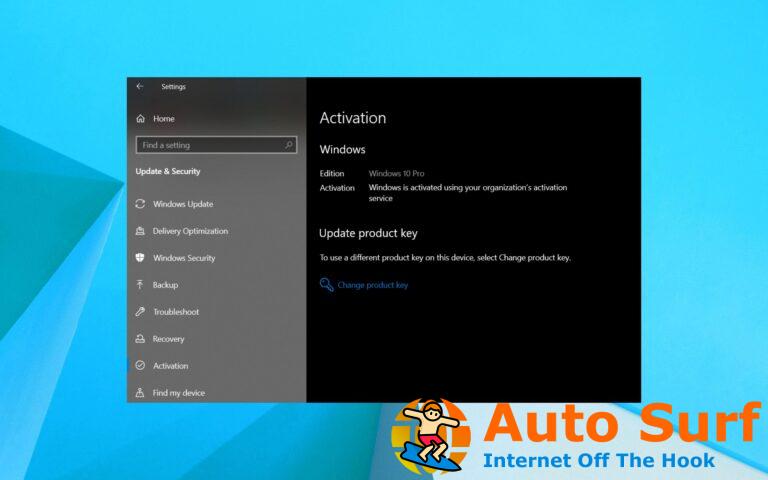 Windows se activa mediante el servicio de activación de la organización [Fix]