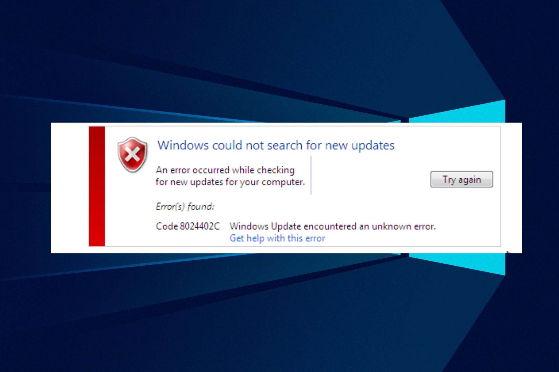 Windows actualiza el código de error 8024402c