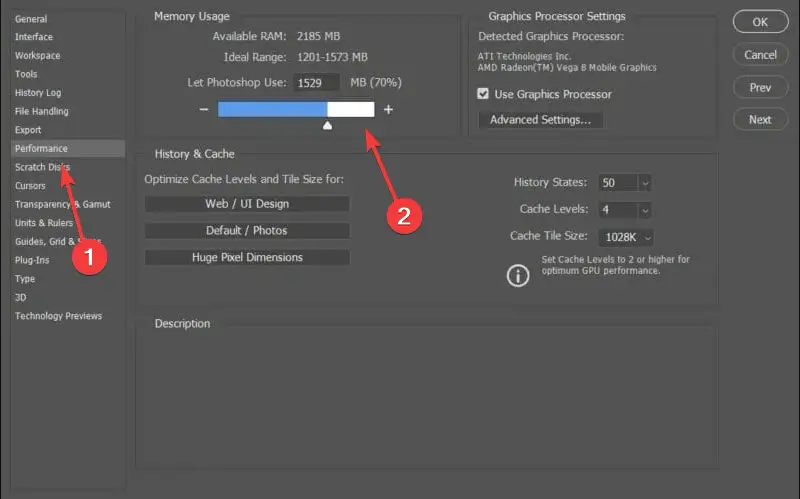 Cómo borrar el disco de memoria virtual en Photoshop en Windows: 5 métodos