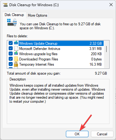 Liberador de espacio en disco para Windows C