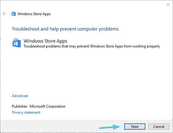 Falta el botón de instalación de la tienda de Windows 10