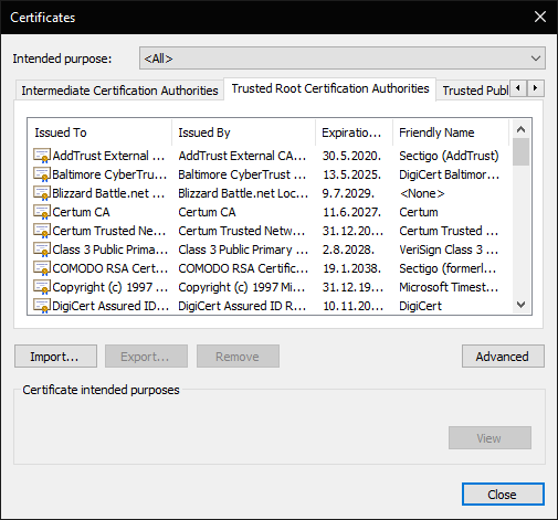 Windows no tiene suficiente información para verificar este certificado 