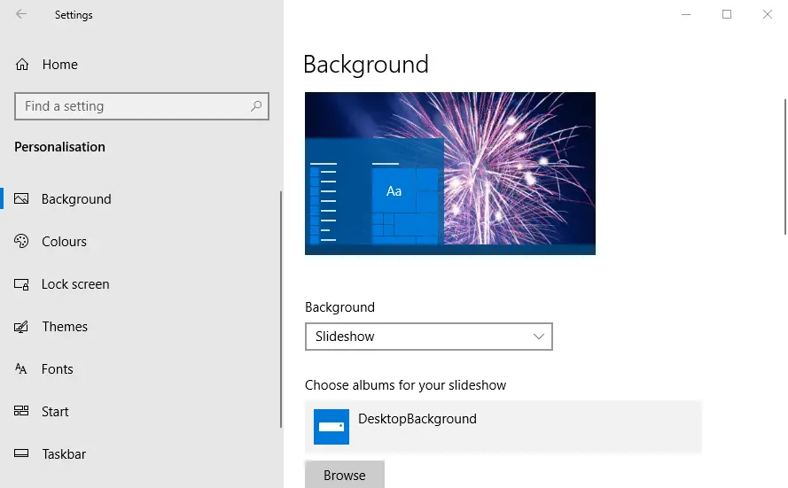 Las pestañas de Personalización cómo recuperar la barra de herramientas en Windows 10