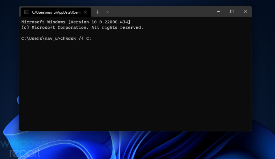 Comando Chkdsk Actualización de Windows Algo salió mal Windows 11