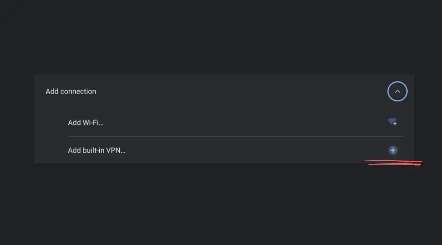 Agregar VPN integrada en un Chromebook