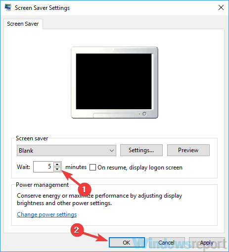 La computadora portátil con Windows 10 se duerme después de 2 minutos