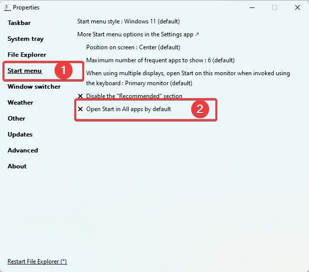 windows 11 muestra todas las aplicaciones por defecto