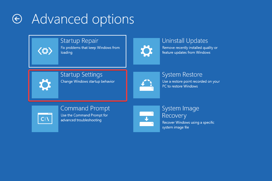 Configuración de inicio para deshabilitar la aplicación de la firma del controlador de Windows 11