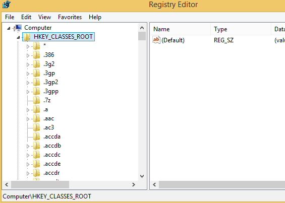 ir a HKEY_CLASSES_ROOT